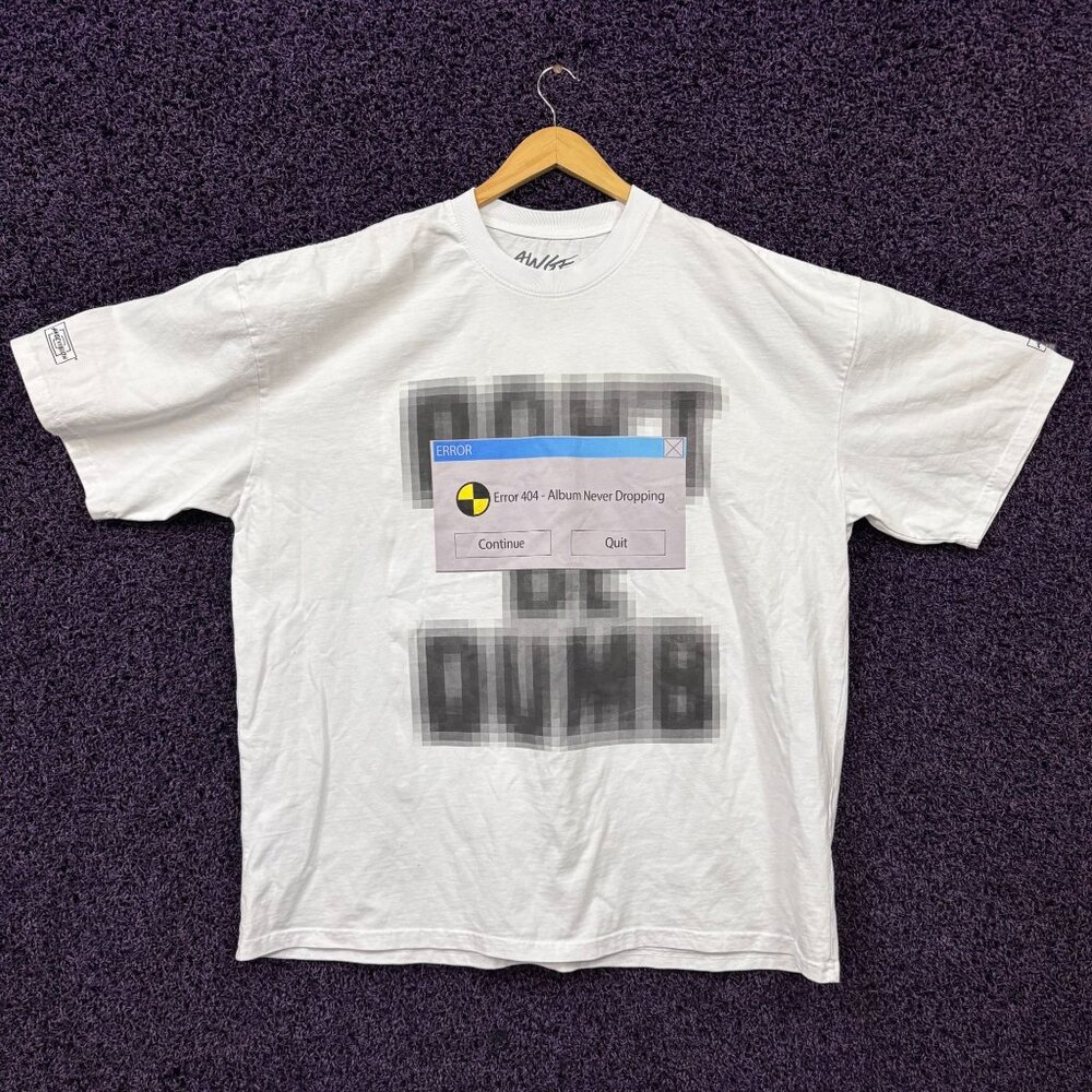 Asap Rocky Don't Be A Dumb Error 404 Camo Flog Gnaw T-Shirt Size 2XL